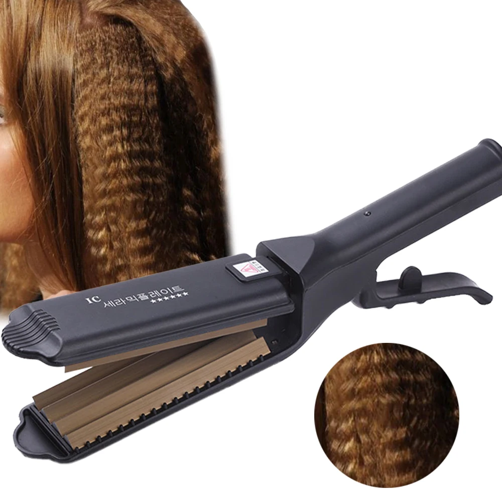 

Professional Fast Fluffy Hair Crimper Iron Corn Corrugated Crimping Iron Electric Wave Curler Iron Fashion Curling Styling Tools