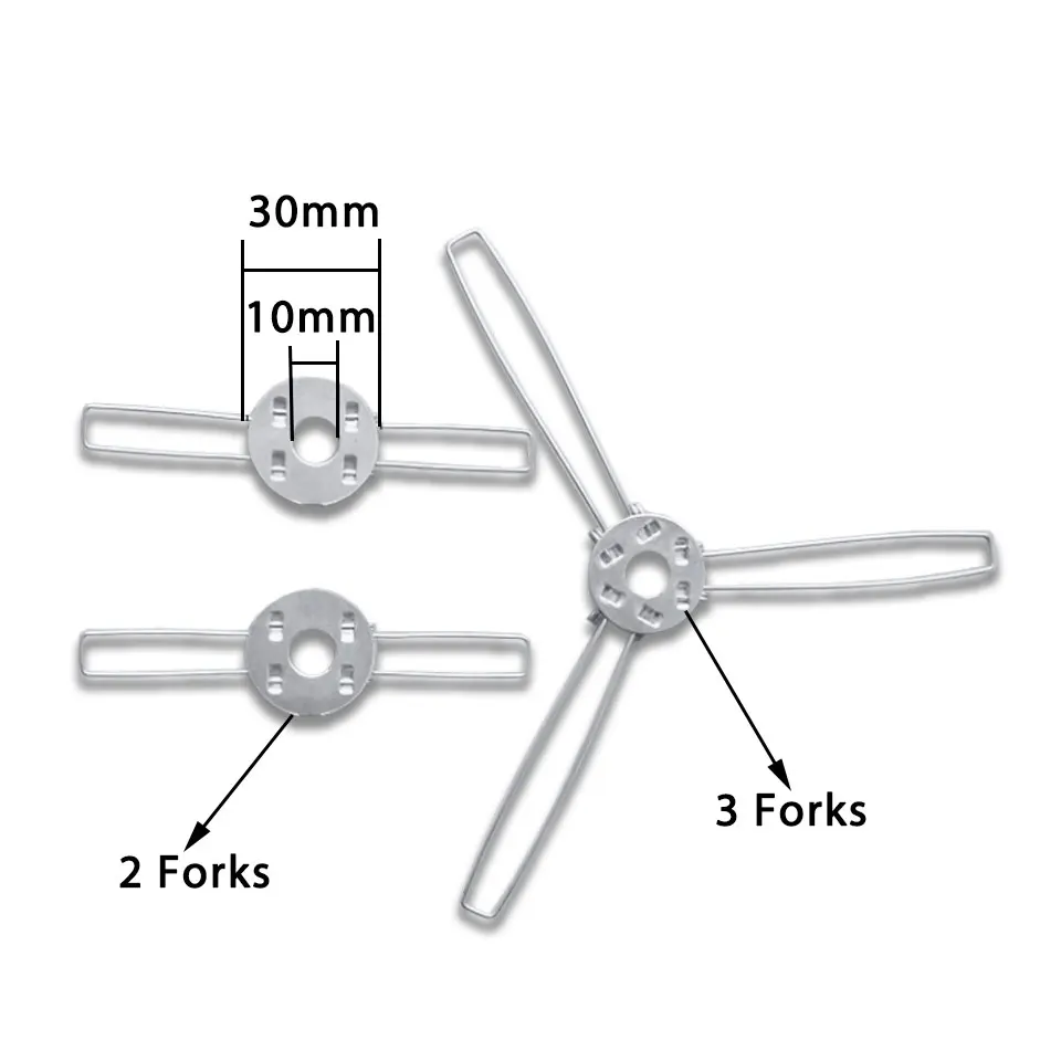 10pcs 2-forks, 3-forks Galvanized Fixing Spring Clip Spring Buckle For Fixing Lampshade Shrapnel DIY For Pandent Lamps