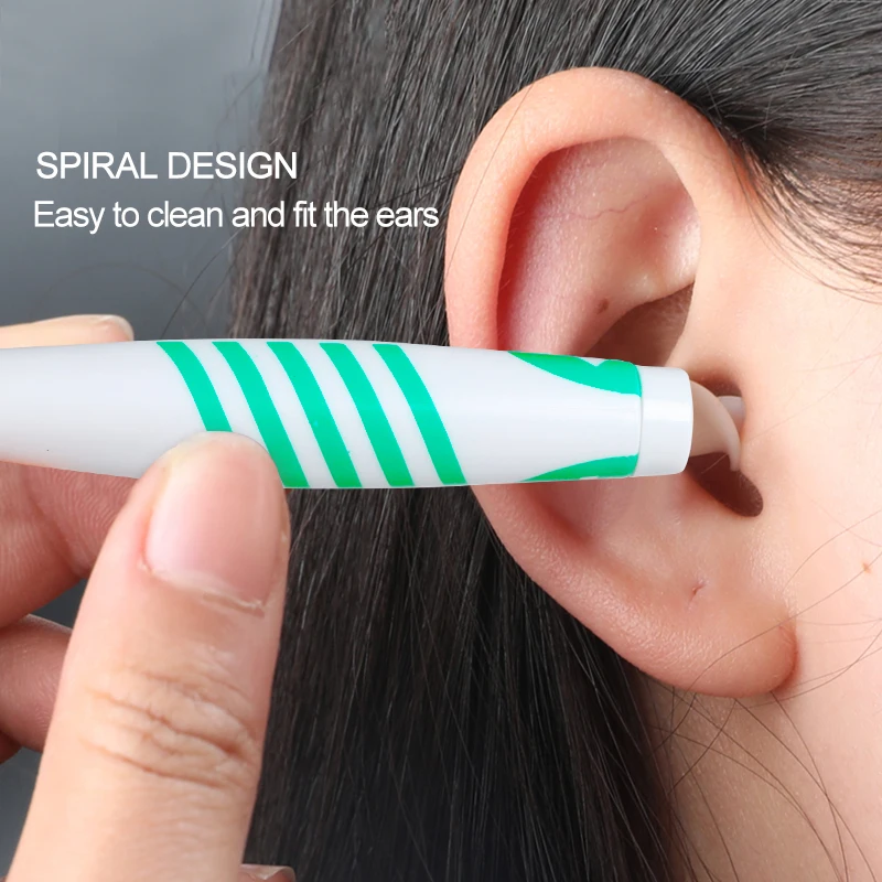 16 ipuçları dönen kulak kirini temizleyici Spiral Dig balmumu kulak Wax Remover kulak temizleme cihazı yumuşak Spiral özü Earwax aracı kulak seçici