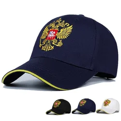 New Mens Neutral Cotton Baseball Cap Russia Badge Embroidery Snapback Fashion Sports Hat Men and women with Patriot Hat bone