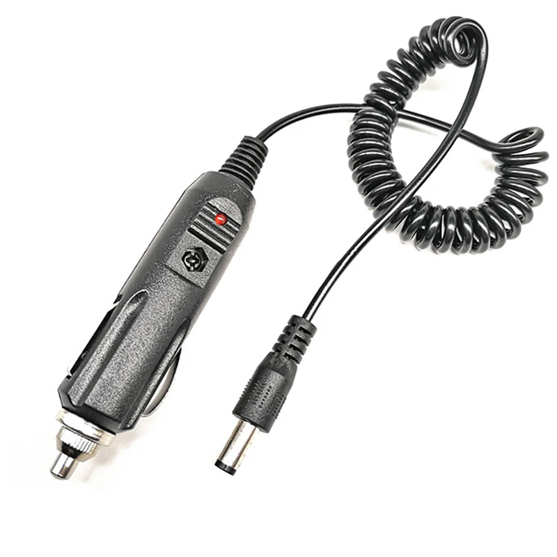 

DC 12V Car Charger Charging Cable Spring Cord Line for Baofeng Two Way Radios Walkie Talkie UV-5R 5RE PLUS UV5A+ uv5r