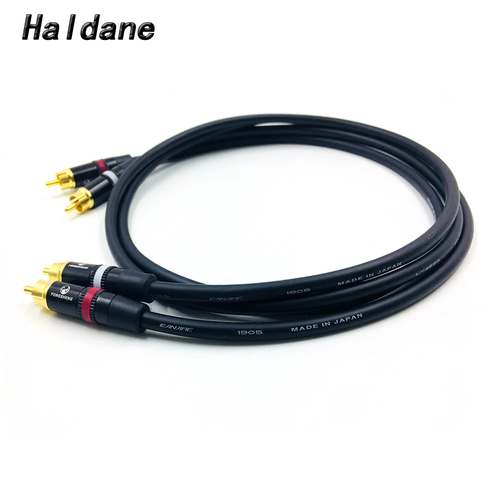 

Haldane RCA Reference Interconnect Cable 2 RCA to 2 RCA Audio Cable with 7nOCC Single crystal copperr CANARE L-4E6S 1905 Cable