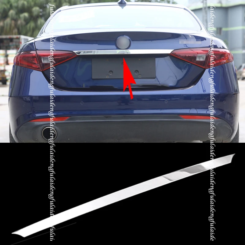 

1pcs For Alfa Romeo Giulia 2017-2020 New stainless steel Rear Tail Trunk Lid decoration Cover Trim Car Styling Accessories