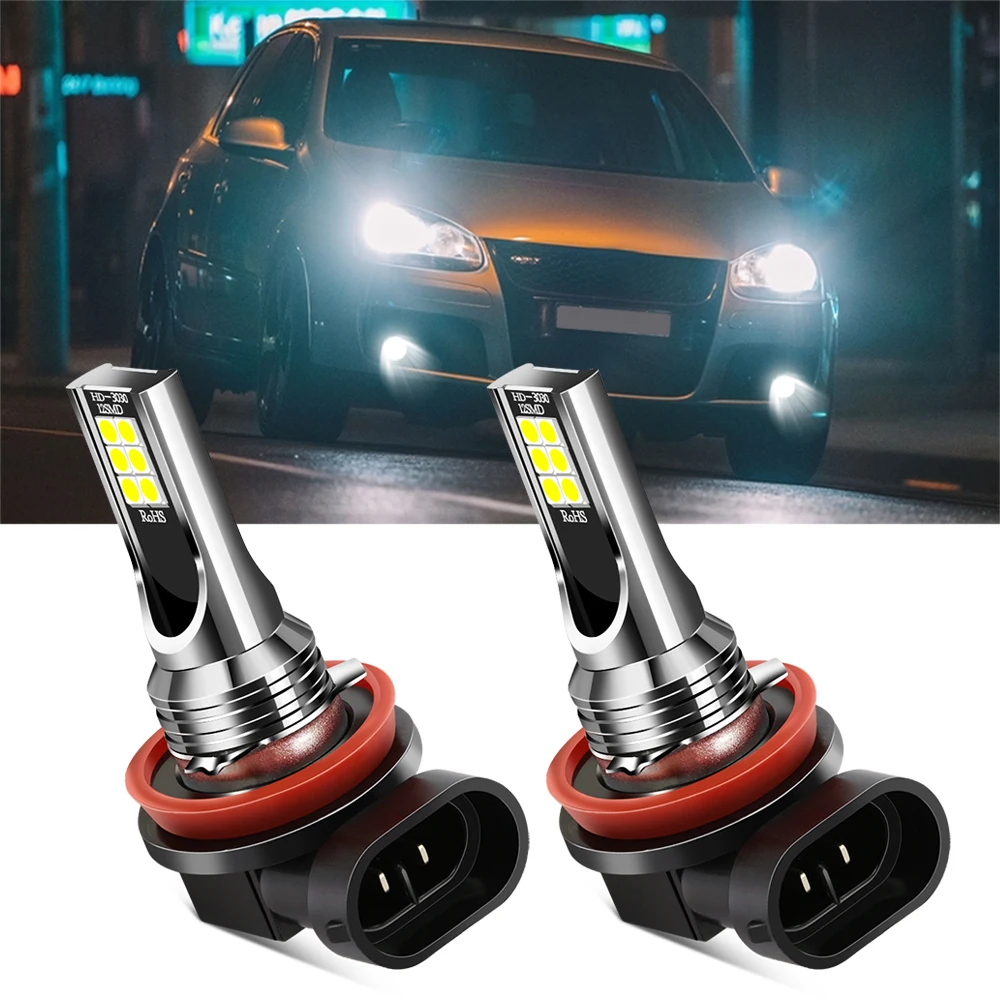 2pcs H11 H8 Led Bulbs Car Fog Lights for Ssangyong Kyron Rexton Korando Actyon Car styling