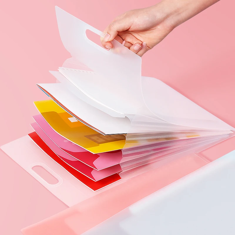 KOKUYO Light-colored Cookies Organ Bag Portable Multi-layer Test Paper Storage Bag Vertical Folder Student Classification Book