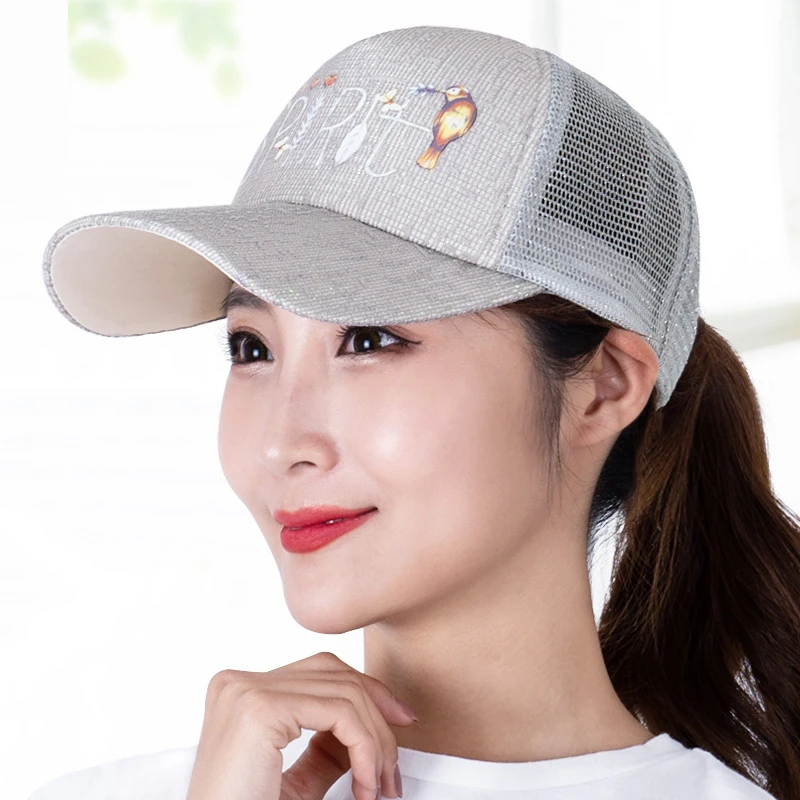 Hat Female Summer Korean Baseball Cap All-Match Parent-Child Sun Hat Casual Hipster Sunscreen Mesh Breathable