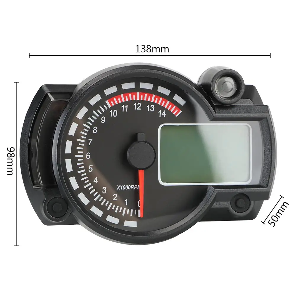 Max 299km/h 7 cores lcd digital odômetro velocímetro da motocicleta sujeira pit bike bitola moto dashboard meter acessórios