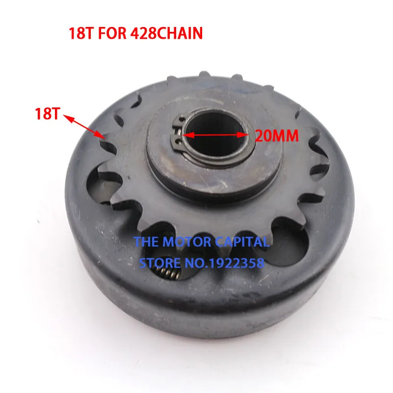 18 Tooth 19mm or 20mm 428 Chain Go kart Centrifugal Clutches for go  clutch Predator 168 Engine