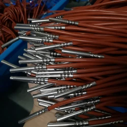 6*50mm 3 wire type PT100 thermocouple waterproof temperature probe high temperature thermocouple sensor with silicon cable