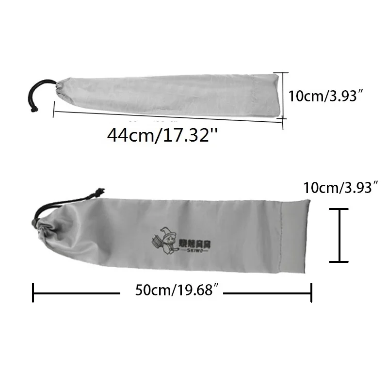 Portable Oxford Cloth  Storage Bags BBQ Skewer Bag 19.68\'\' 50cm for Barbecue Needle Roasting Fork Stick Camping BBQ Accessories