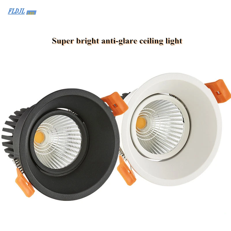 

Dimmable LED Downlight 7W 10W 12W 85-265V COB LED DownLights Dimmable COB Spot Recessed Down light Light Bulb white body