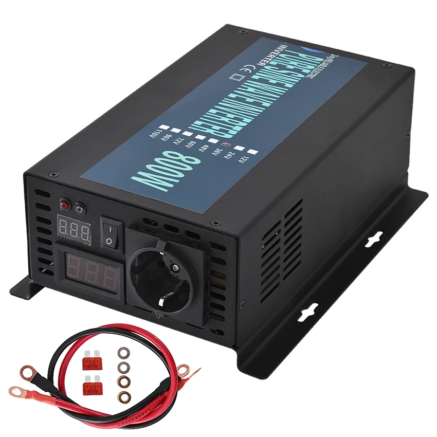 

New RBP-800S 800W 12V/24V/36V/48V/60V to 220V Pure Sine Wave Inverter Converter Home Power Supply Solar Power Generator Inverter