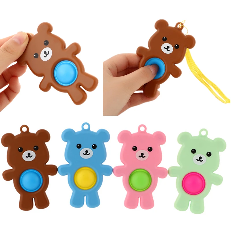 

Cute Cartoon Bear Squeeze Toy Simple Dimple Soft Ball Decompression Toys Children Hand Fidget Toy Relieve Stress Kids Gift