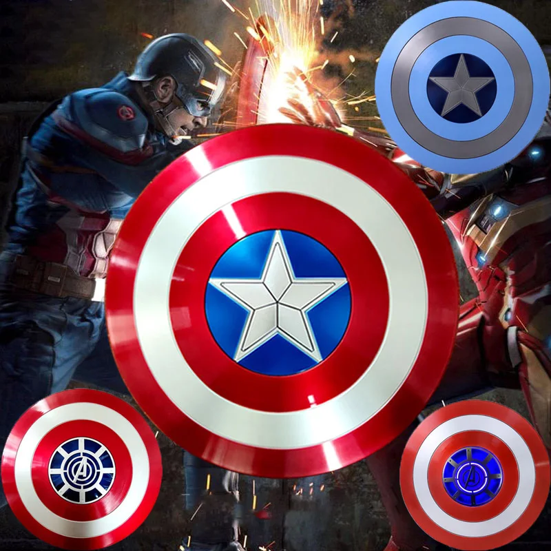 Disney Avengers 58cm Captain America Shield Cosplay Halloween Outdoor Toy Plastic Props Boys Children Gift Bar Wall Decoration