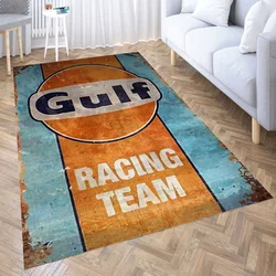 Gulf racing team 3D Printing Room Bedroom Anti-Slip Plush Floor Mats Home Fashion Carpet Rugs New Dropshipping