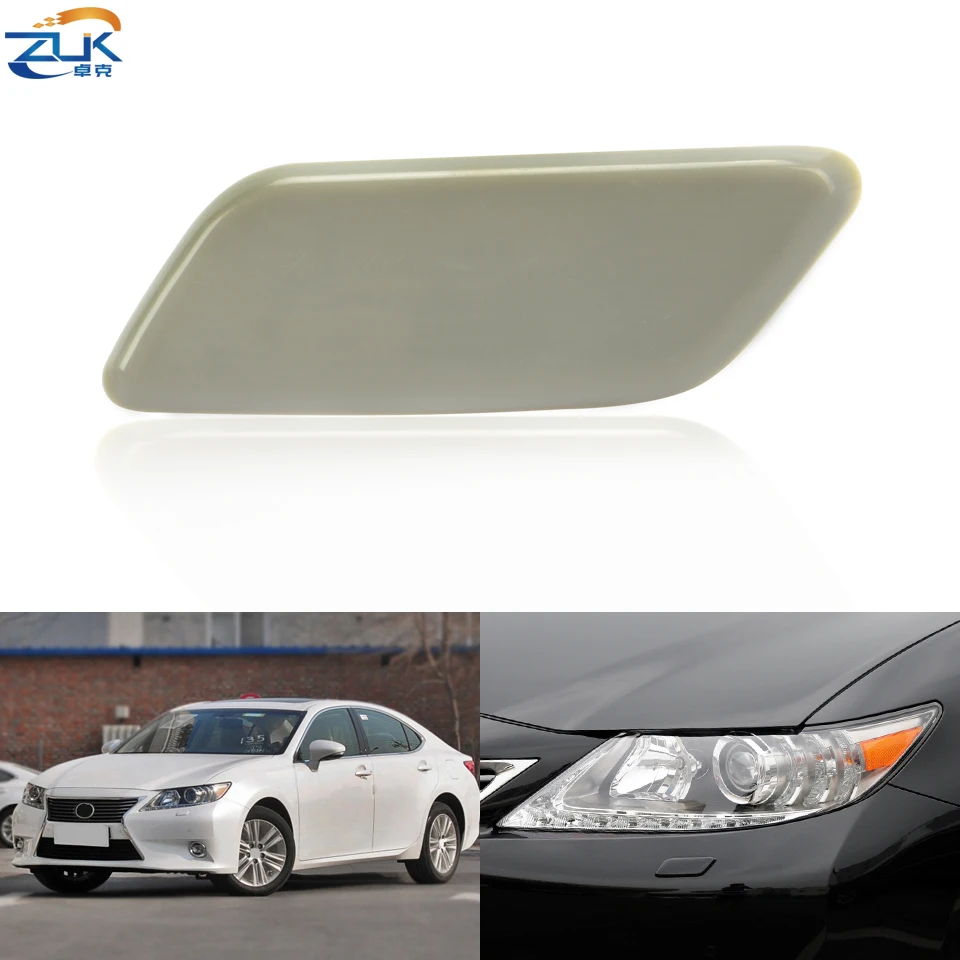 ZUK Front Headlight Washer Nozzle Cover For LEXUS ES SERIES V60 ES250 ES350 ES300H 2012-2015 Headlamp Water Spray Cap Unpainted