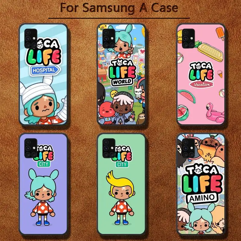 Toca Boca Life serii Toca Life świat gry etui na telefon do Samsung A91 01 10S 11 20 21 31 40 50 70 71 80 A2 rdzeń A10