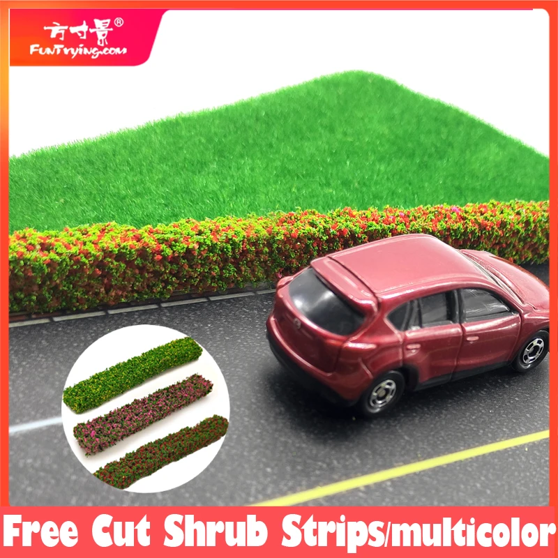 2/6PCS Shrub Strips Green Sand Table Miniature Model Simulation DIY Materials Grass Fence For Outdoor Indoor Building Diorama