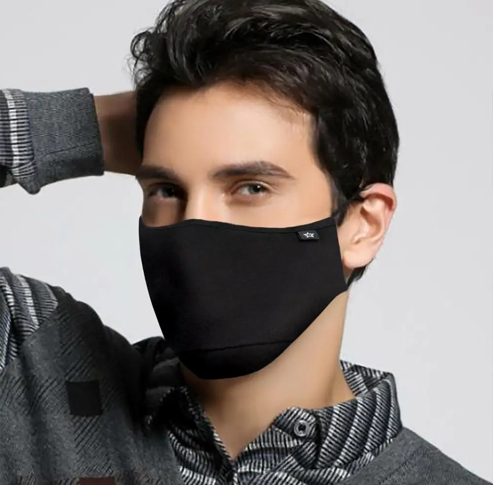 MEN WOMEN Fashion Cotton PM2.5 Anti haze smog mouth Dust Mask + * Activated carbon filter paper * bacteria proof Flu Face Mask