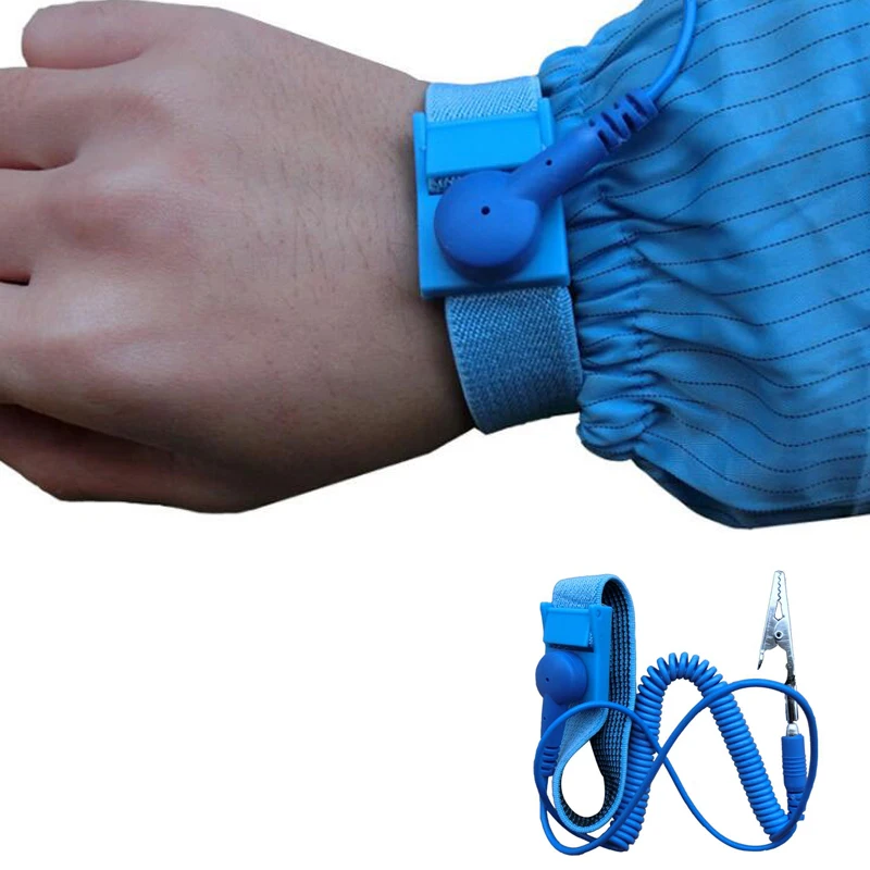 1 PC Adjustable Anti Static Bracelet Electrostatic ESD Discharge Cable Reusable Wrist Band Strap Hand With Grounding Wire