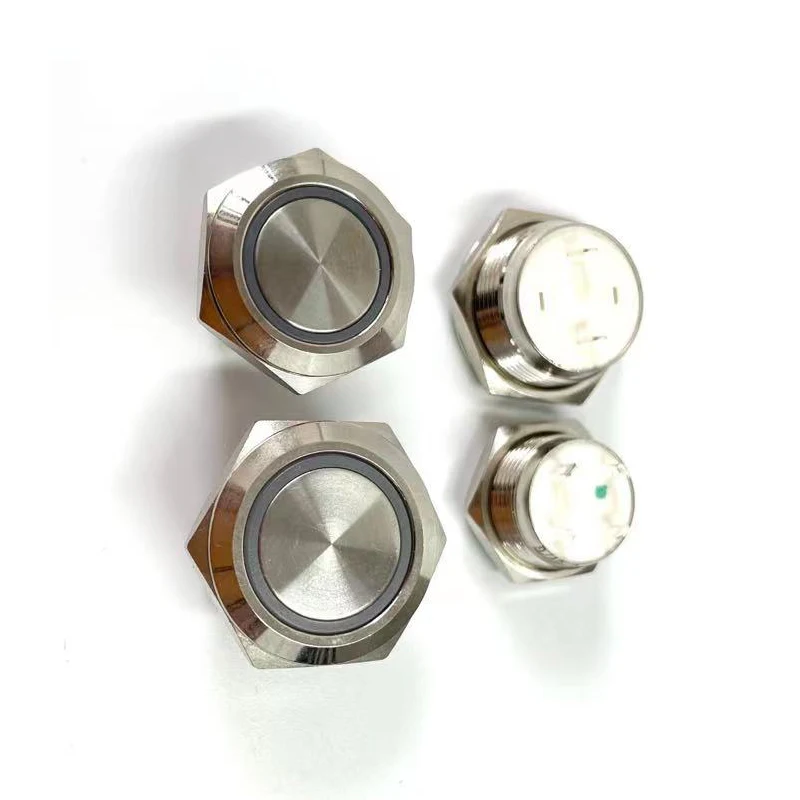 Electric Waterproof Power 12v Led Light Momentary Short Mini Push Button Switch 12/16/19/22/25/30 Mm Pressure Switches 220v 24v