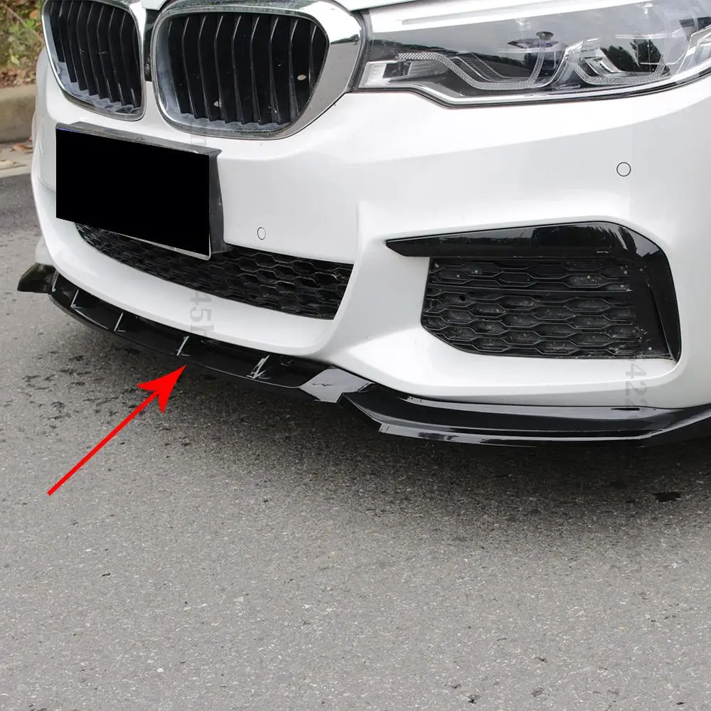 Front Bumper Lip Chin Guard Diffuser Cover Deflector For BMW G30 G31 5 Series 2017 2018 2019 2020 Body Kit Carbon Fiber Tuning