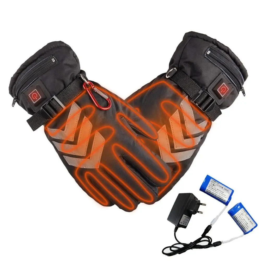 

Electric Heating Gloves Rechargeable Touch Screen Outdoor Ridding Heated Gloves Waterproof Temperature Adjustment Hand Warmer