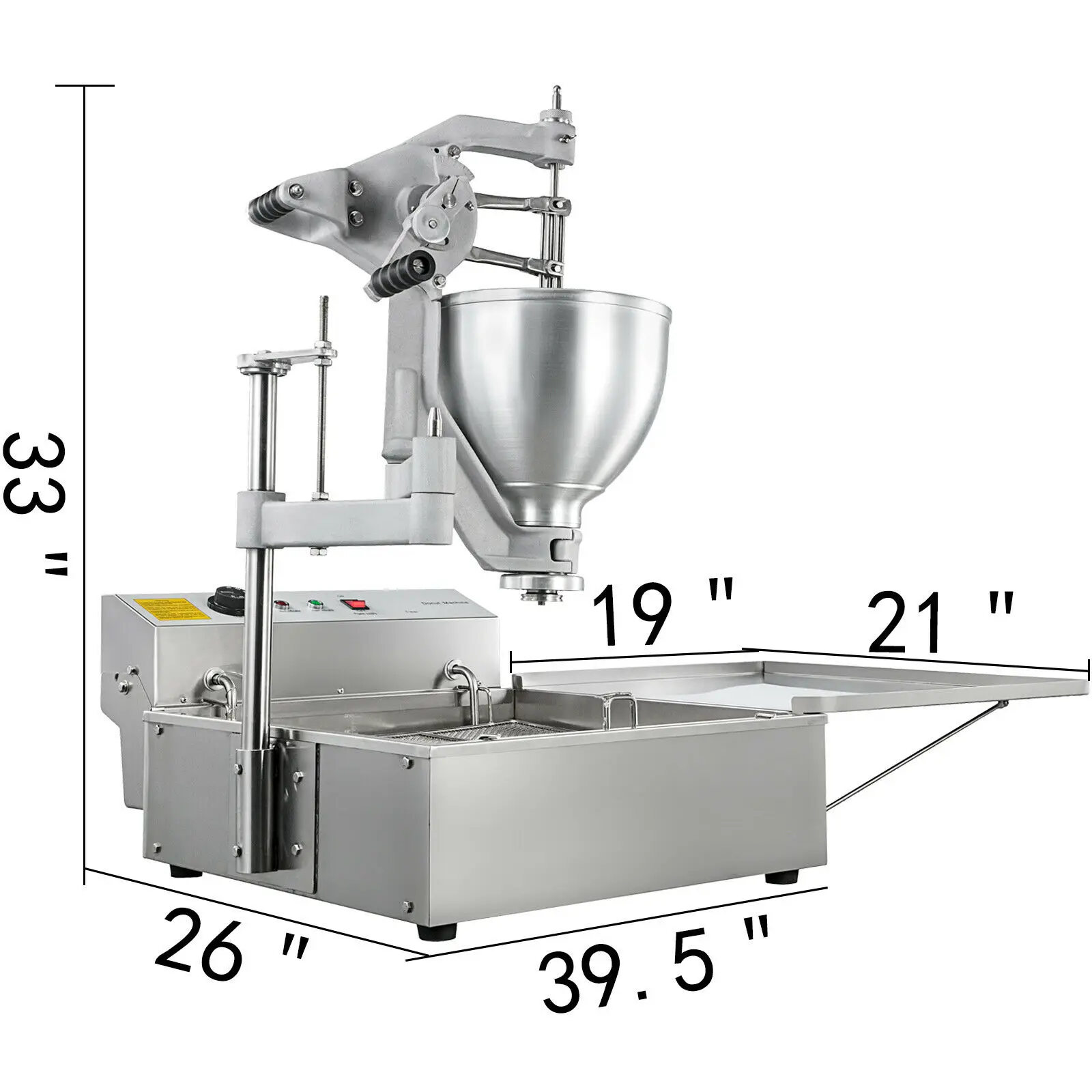 VEVOR-Friteuse Électrique à Billes en Acier Inoxydable, Appareil de Cuisine avec 3 Moules, Commercial, 9L