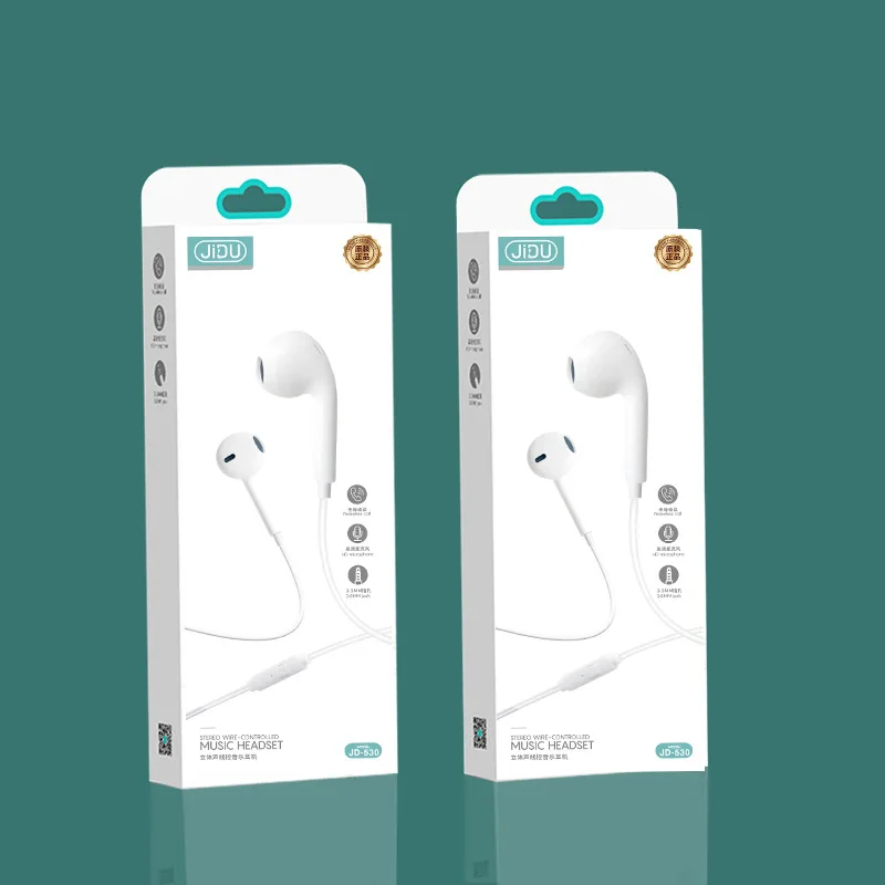 50 Pieces 530 Wire Control With Wheat Heavy Bass Headset, In-Ear Mobile Phone Universal Headset, Call And Listen To Music