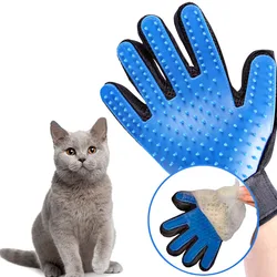 Dog Cat Pet Combs Grooming Deshedding Brush Gloves Effective Cleaning Back Massage Animal Bathing Hair Removal