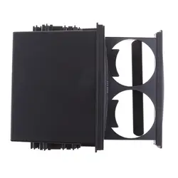 Double/Single Level Universal Car Truck Din Radio Pocket Drink-Cup Holder Storage Box Drink-Cup Holder Durable Accessories