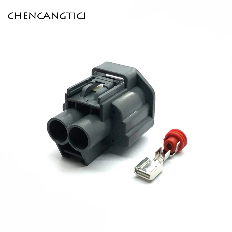 1 Set 2 Pin Automotive Waterproof Electrical Wire Connector Socket 6.3 MM Female Plug 7283-5596-10 7282-5596-10