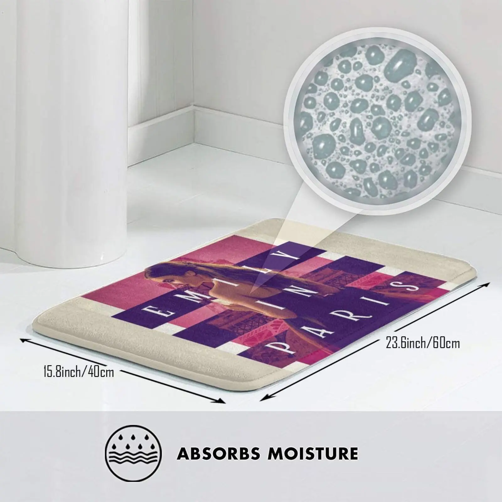 إميلي في باريس Netflix سجادة سجادة وسادة ناعمة Movieart53 إميلي في باريس ليلي كولينز إميلي في باريس Netflix Tv #5