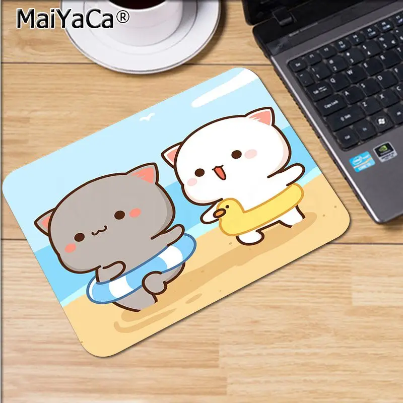 MaiYaCa New Designs Peach Mochi Cat Cartoon mouse pad gamer play mats Smooth Writing Pad Desktops Mate gaming mouse pad