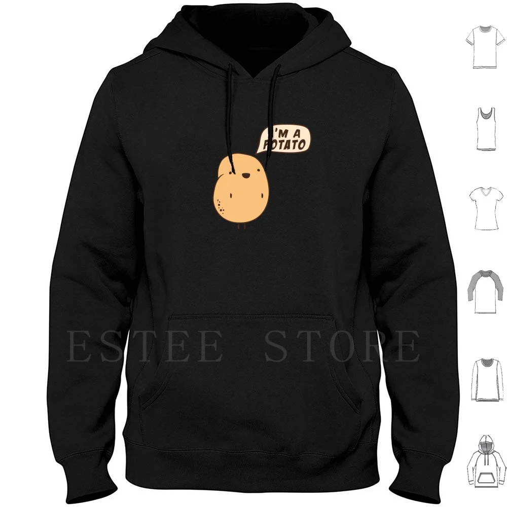 I'm A Potato Hoodies Long Sleeve Potato Meme Internet Funny Am Cute