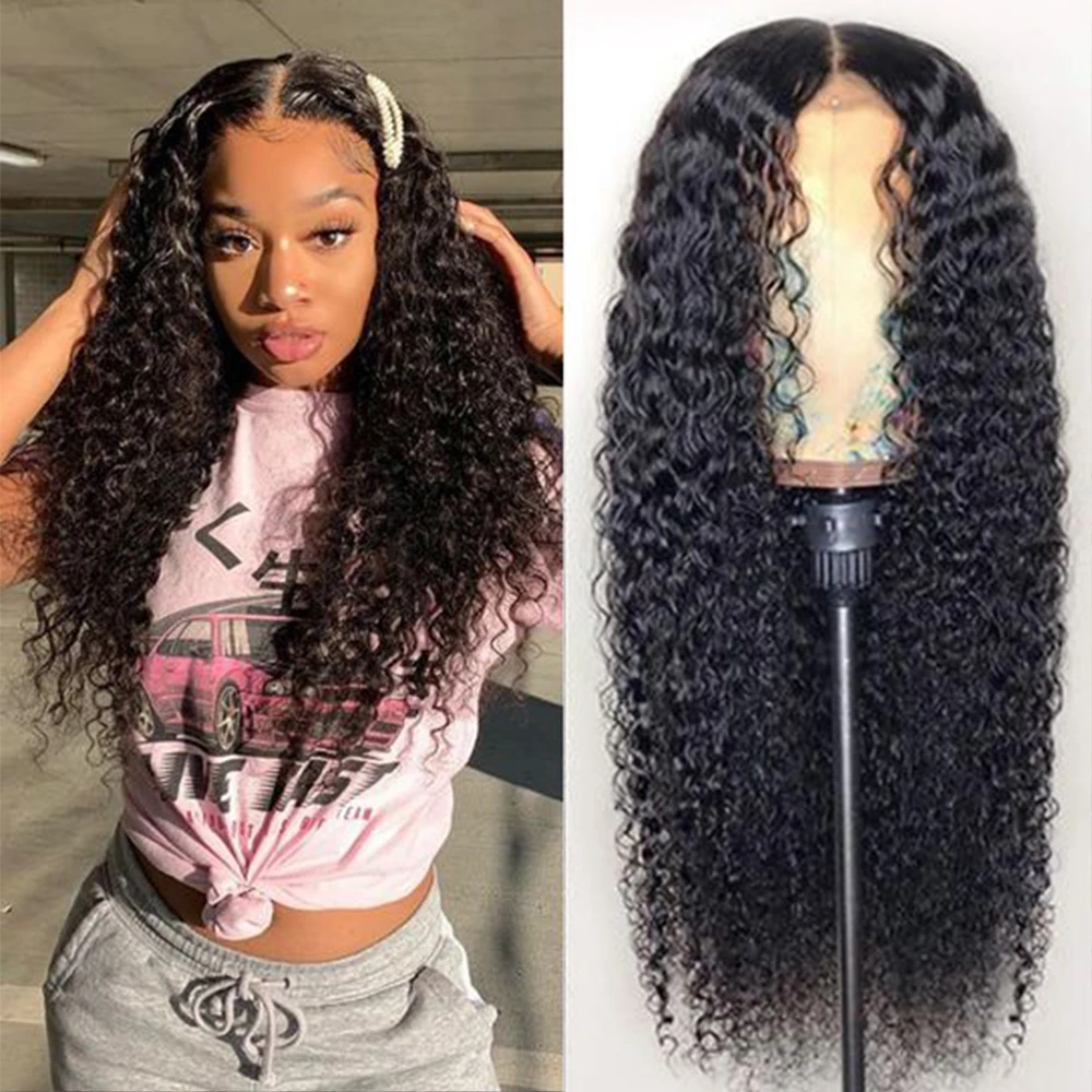 

Curly Lace Frontal Wigs Human Hair Virgin Brazilian Hair Wig Transparent Lace Natural Color Preplucked Hairline Baby Hairs