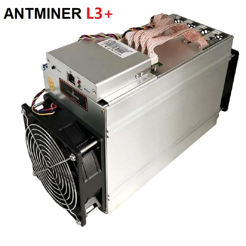 L'elettricità gratuita consiglia Bitmmin Antminer L3 Plus Mining Machine L3 + 504Mh/s con alimentatore Antminer minatore L3 Plus