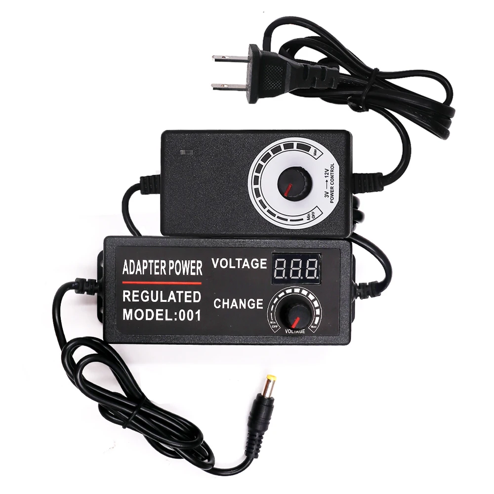 Adjustable AC To DC 3V 9V 12V 24V Universal Power Adapter Supply Display 110V 220V To 3 9 12 24 V Volt Convert Power Supply