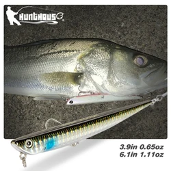 Hunthouse 99mm 155mm Fishing Lure Pencil Lure Bay Ruf Manic Sinking Hard Bait Freshwater Wobblers Accessories Pike Fish Tackle