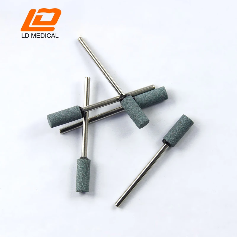 100 Pcs Dental Green Stone HP Medium Contour Ceramic Grind Polish Drill Tools Low Quality Dental Lab CE