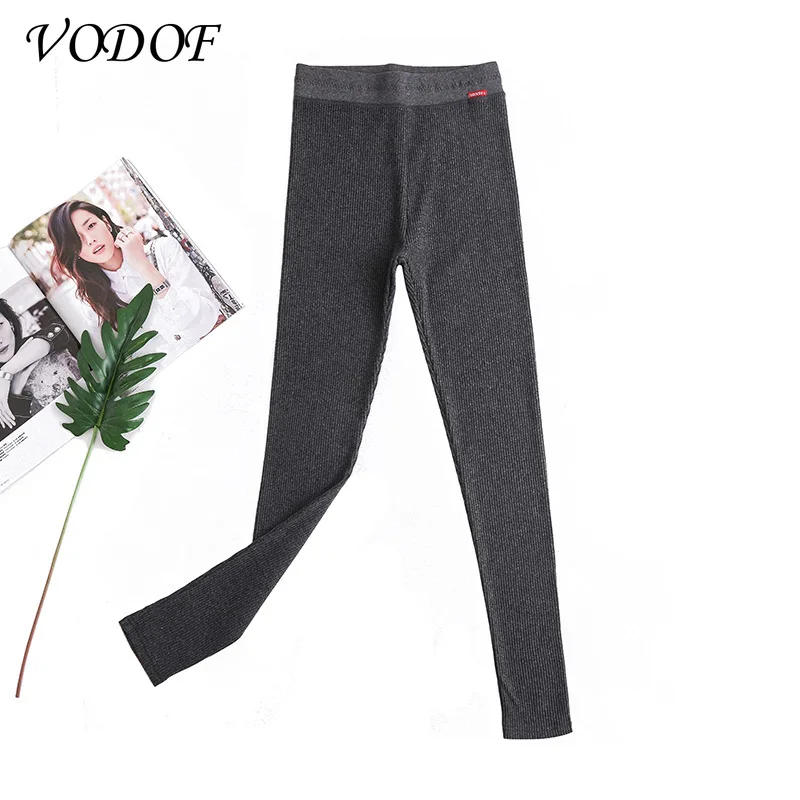 VODOF 2021 Women Leggings  Pants Hight Waist Leggings Women Solid Color Legging Comfortable Keep  Stretchy Legging