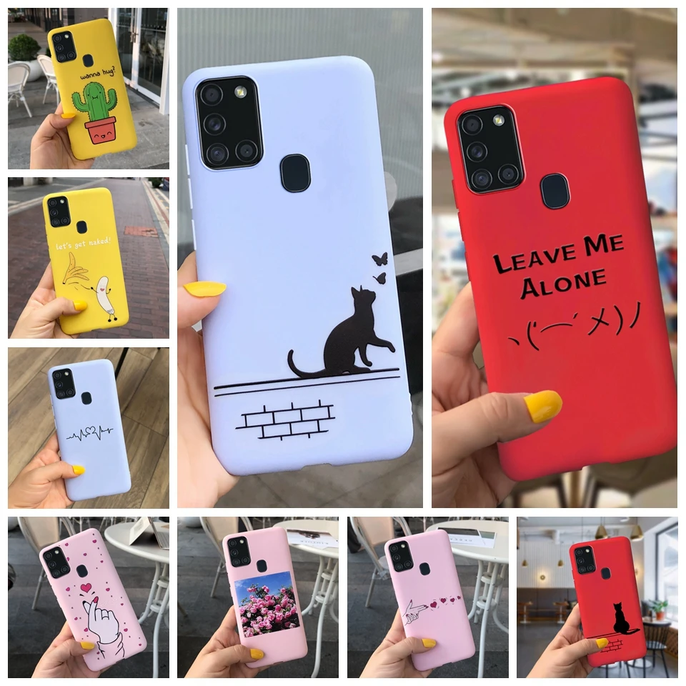 Cartoon Cute Soft Silicone Phone Case For Samsung Galaxy A21s Case  Back Cover For Galaxy A21 S  SM-A217F/DSN 6.5