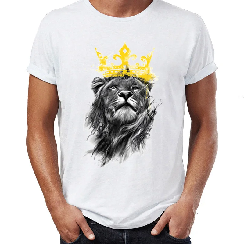 DITALING Lion Patch Thermal Sticker On Clothes Crown Animal Iron-On Transfer  Applique  Jacket DIY T-Shirt Heat Transfer Sticker