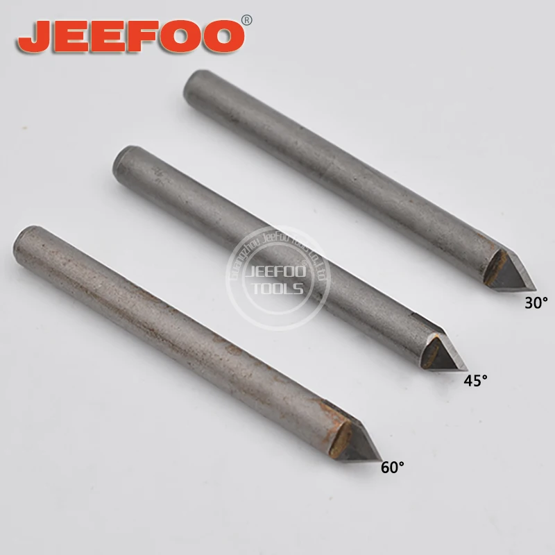 

30/45/60 Stand Degree 6mm Carbide Milling Cutter Bit Soft Metal/Marbles/Stone Carving Tools, V Carving CNC Router Knife