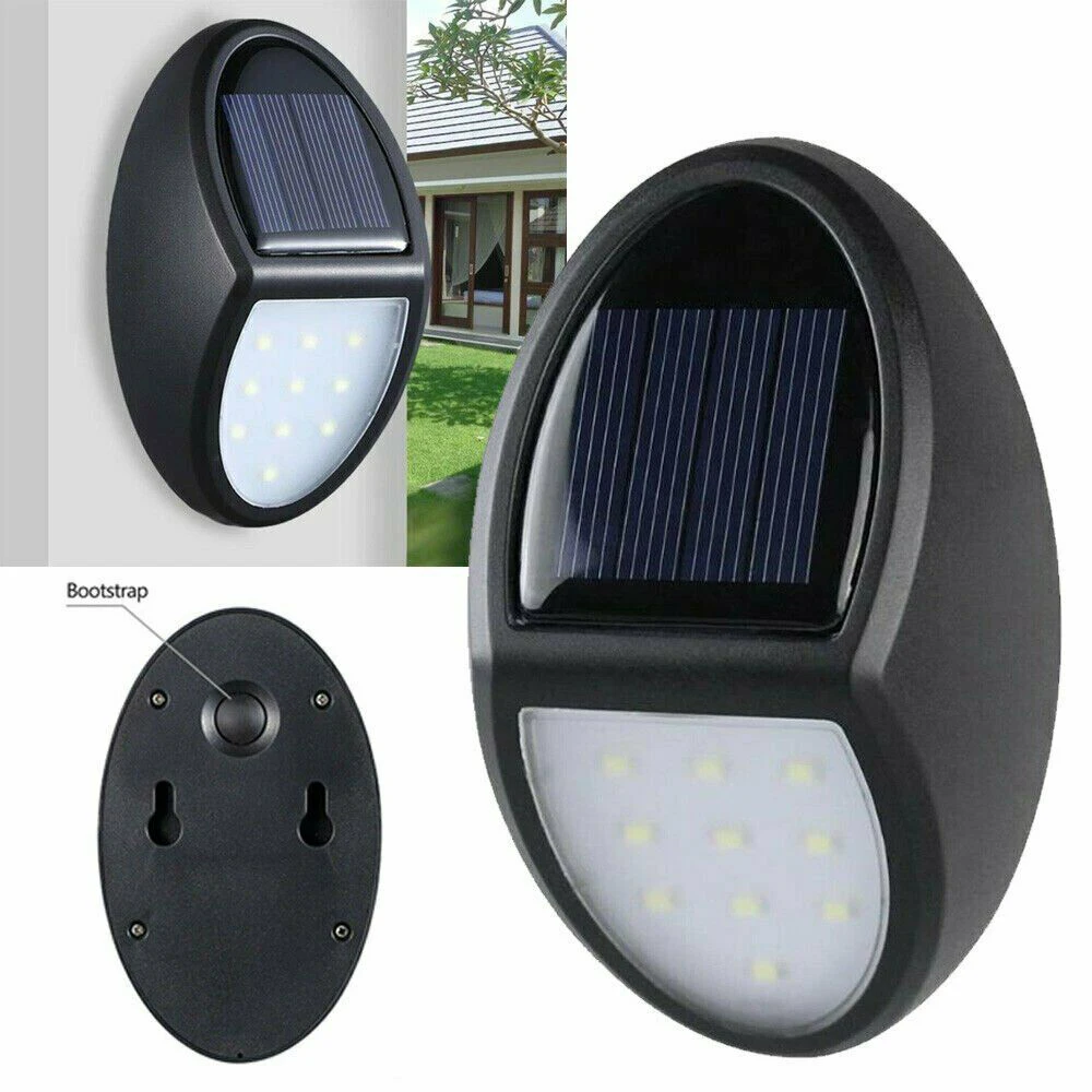 

1Pc 10 LED Solar Wall Lamp IP65 Garden Fence Outdoor Yard Waterproof Security Landscape Pathway Wall Mount Decor Light Lamp