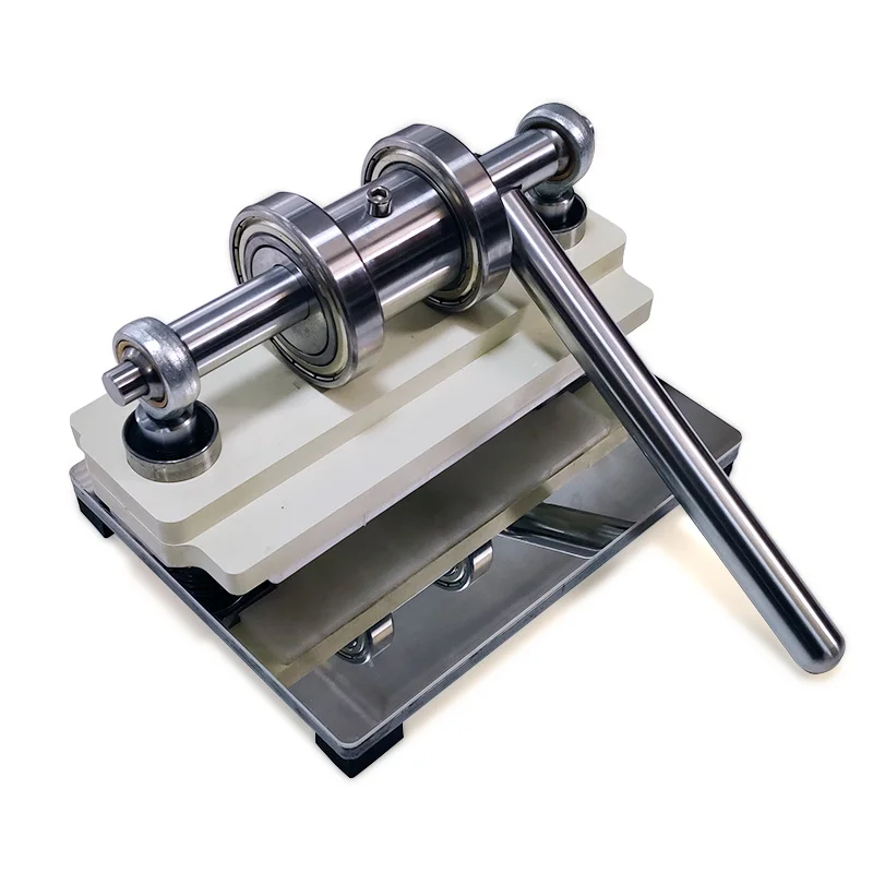 Double Wheel Hand Leather Cutting Machine Photo Paper Sheet Cutter DIY Leather Die Cutting Punching Tool Manual Press