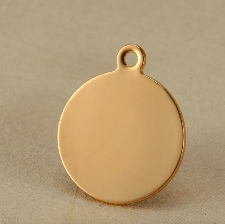 

50PCS Handmade Jewelry Making Blank round Tag Charms 10/15/20/25mm Stainless Steel in Flower Shape for Carve Or Laser Logo