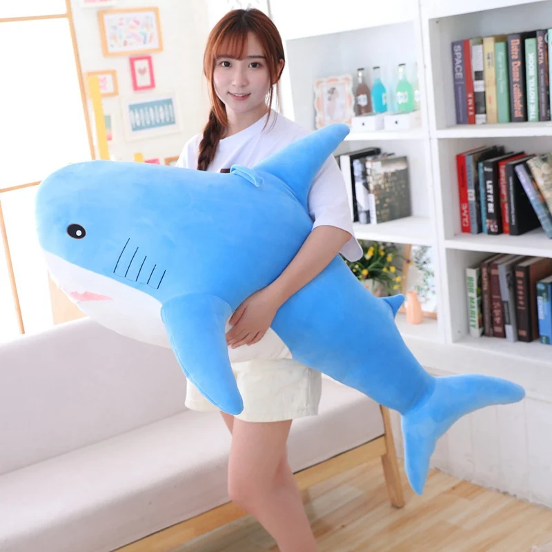 Neue 80cm/100cm Big Size Leben Shark Plüsch Spielzeug Kissen Weiche Marine Tier Whale Puppe beschwichtigen Kissen Geschenk für Kinder