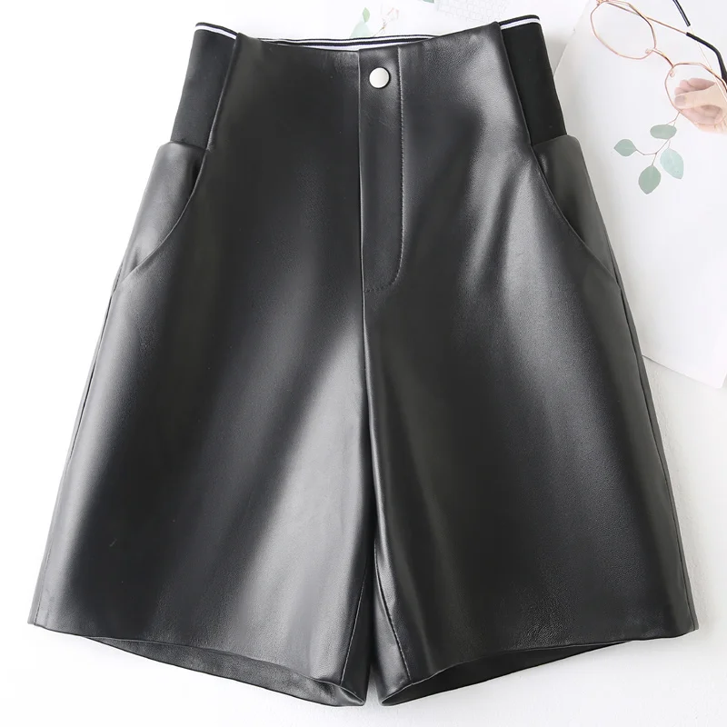 

Style Korean Womens New Fashion Shorts 2022 Straight Casual Classic High Waist Concise Office Lady Elegant Knee Length Shorts