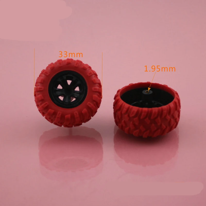 10pcs 33mm rubber wheel for 2mm axle/DIY sand table building model material diy toy parts baby toys for children